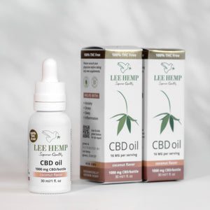 Broad Spectrum THC Free CBD Oil - Coconut Flavor - 1000 mg - 1 oz